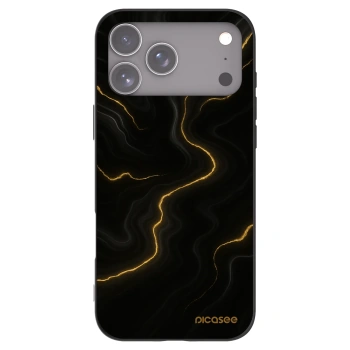 Picasee Apple iPhone 17 Pro Max Hülle - Schwarzes Silikon - Thunder