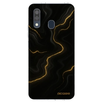 Picasee Samsung Galaxy A40 A405F Hülle - Transparentes Silikon - Thunder