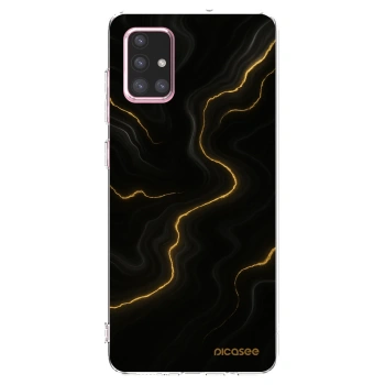 Picasee Samsung Galaxy A71 A715F Hülle - Transparentes Silikon - Thunder