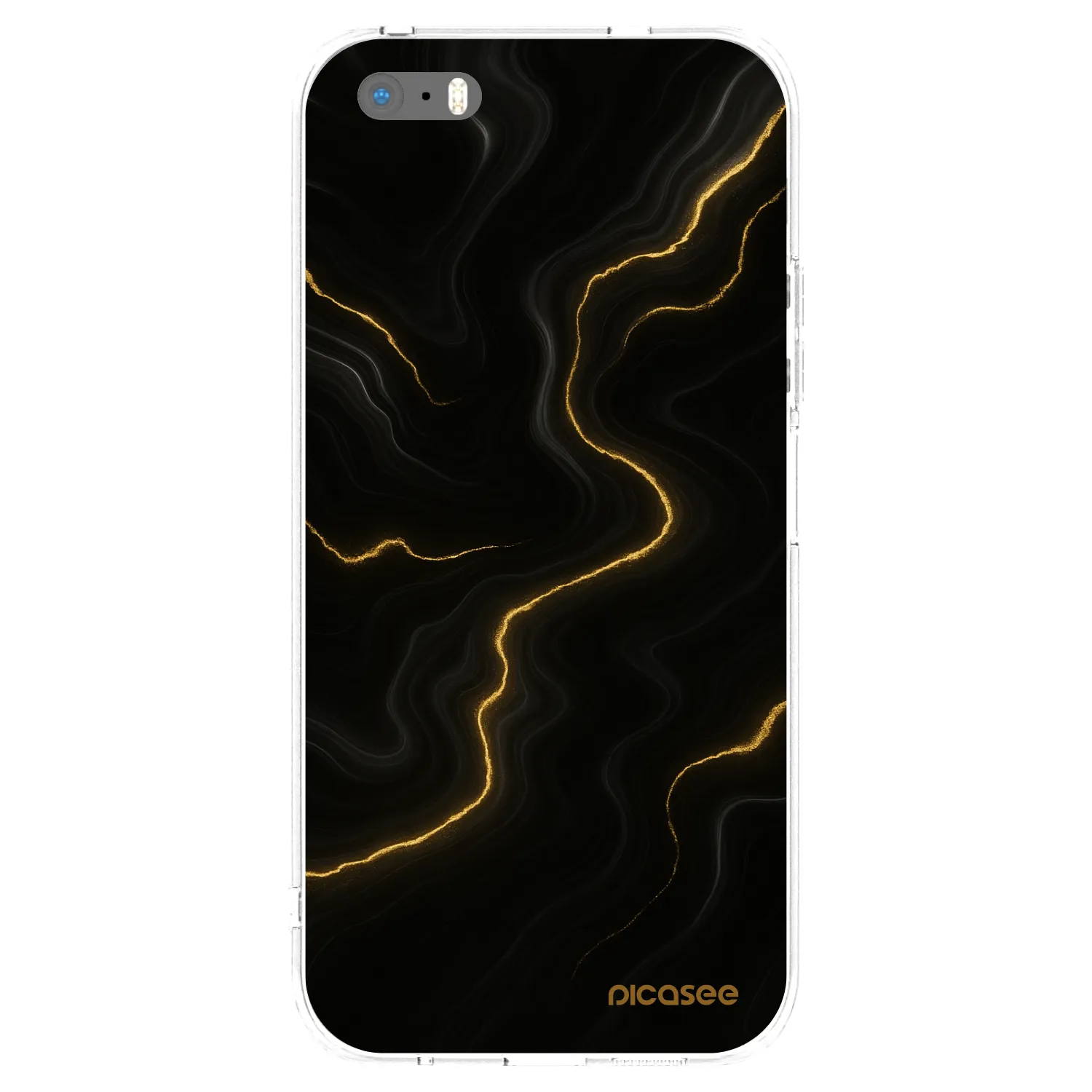 Picasee Apple iPhone 5/5S/SE Hülle - Transparentes Silikon - Thunder