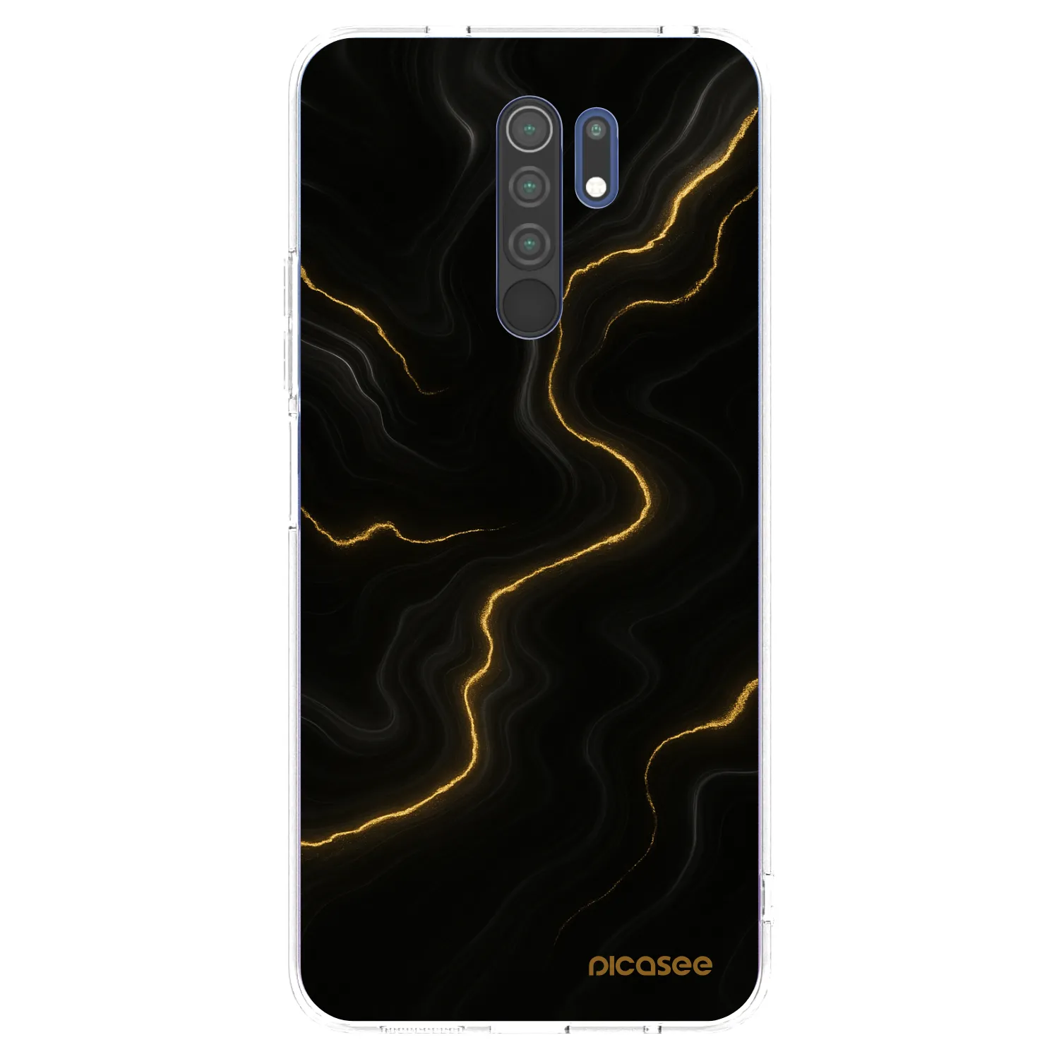 Picasee Xiaomi Redmi 9 Hülle - Transparentes Silikon - Thunder