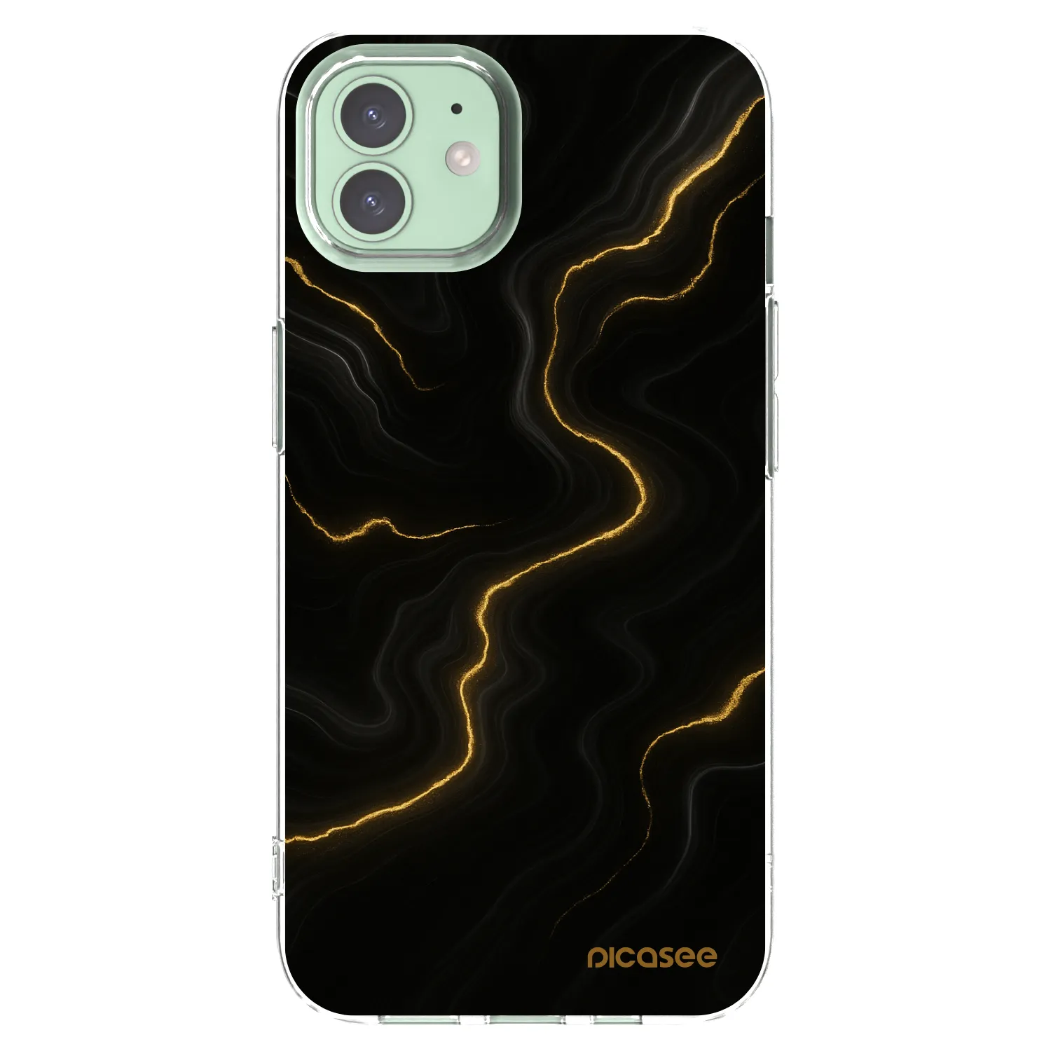 Picasee Apple iPhone 12 Hülle - Transparentes Silikon - Thunder