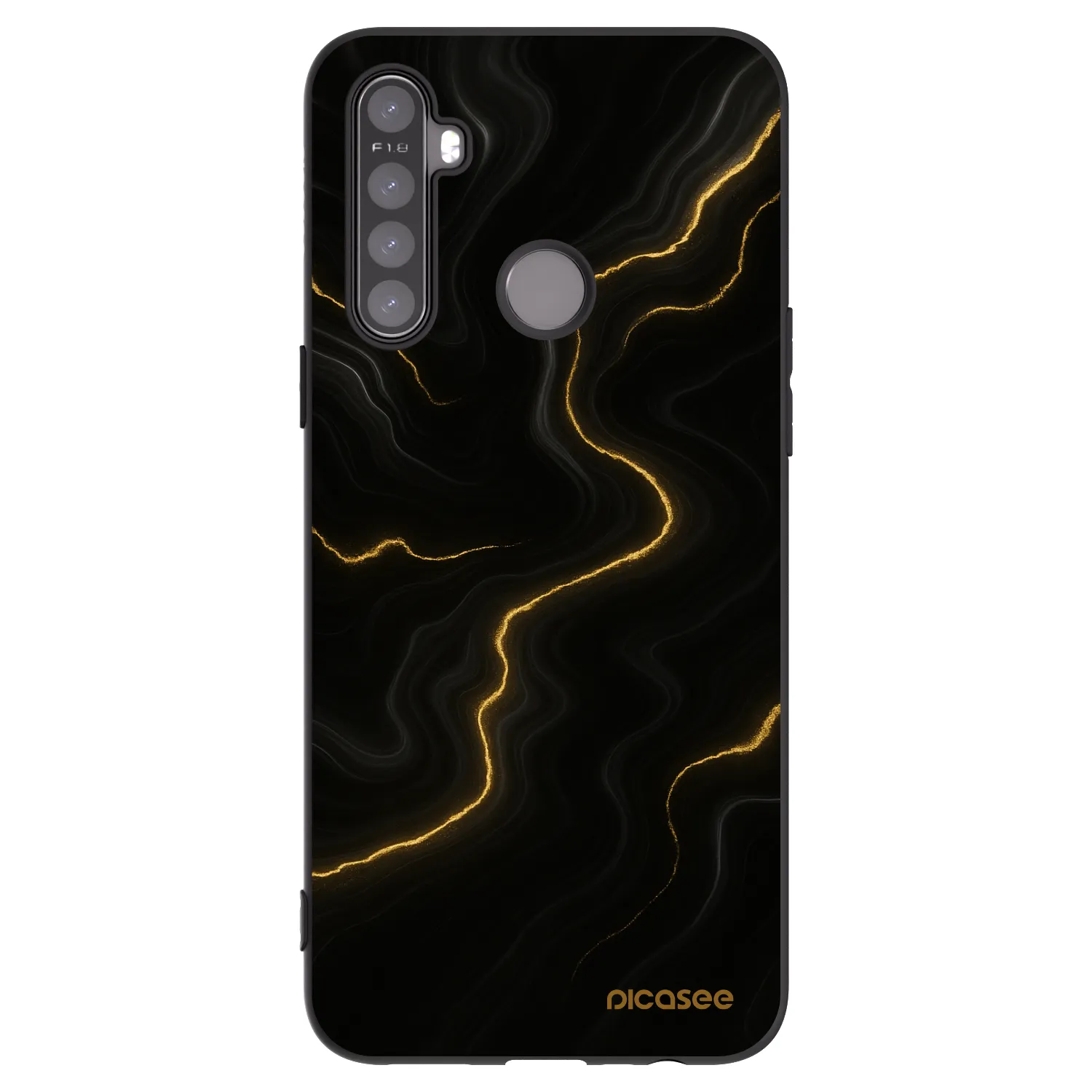 Picasee Realme 6i Hülle - Schwarzes Silikon - Thunder