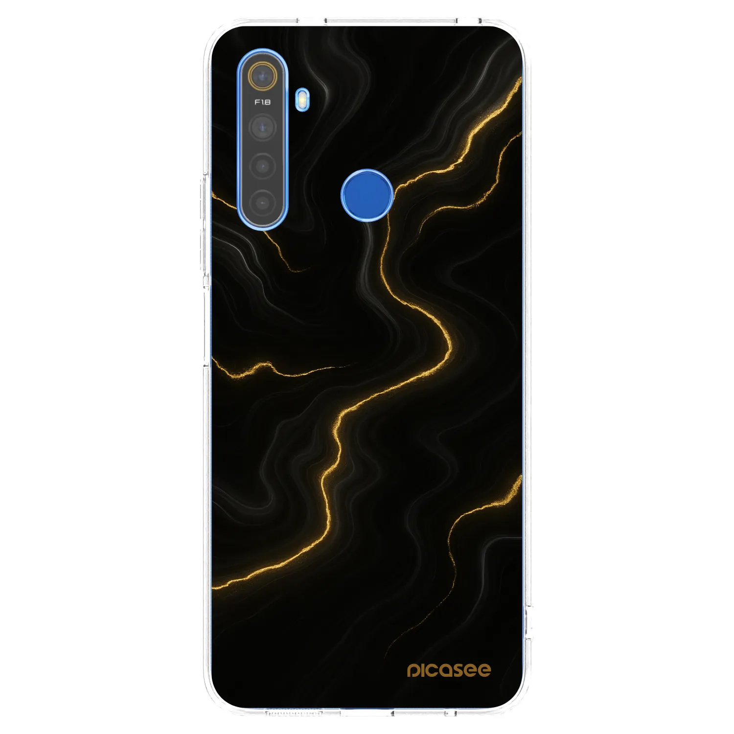 Picasee Realme 5 Hülle - Transparentes Silikon - Thunder