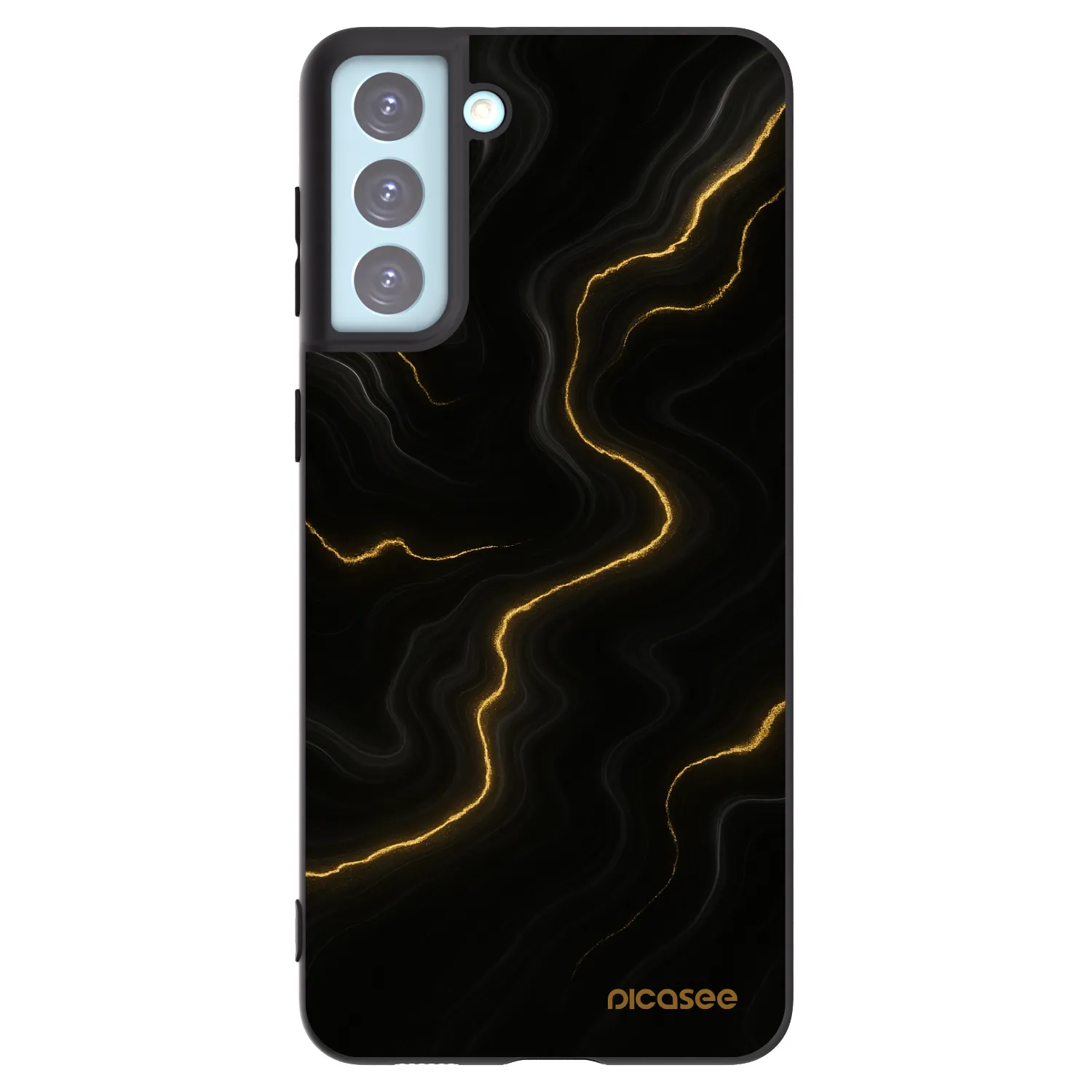 Picasee Samsung Galaxy S21+ 5G G996F Hülle - Schwarzes Silikon - Thunder