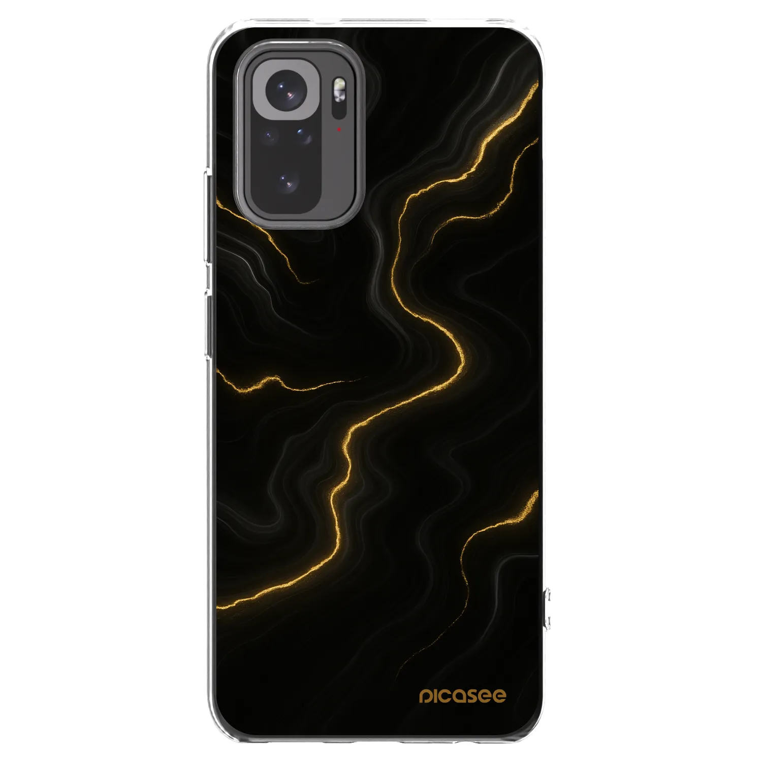 Picasee Xiaomi Redmi Note 10 Hülle - Transparentes Silikon - Thunder