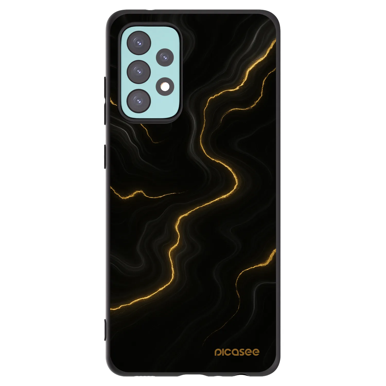 Picasee Samsung Galaxy A72 A725F Hülle - Schwarzes Silikon - Thunder