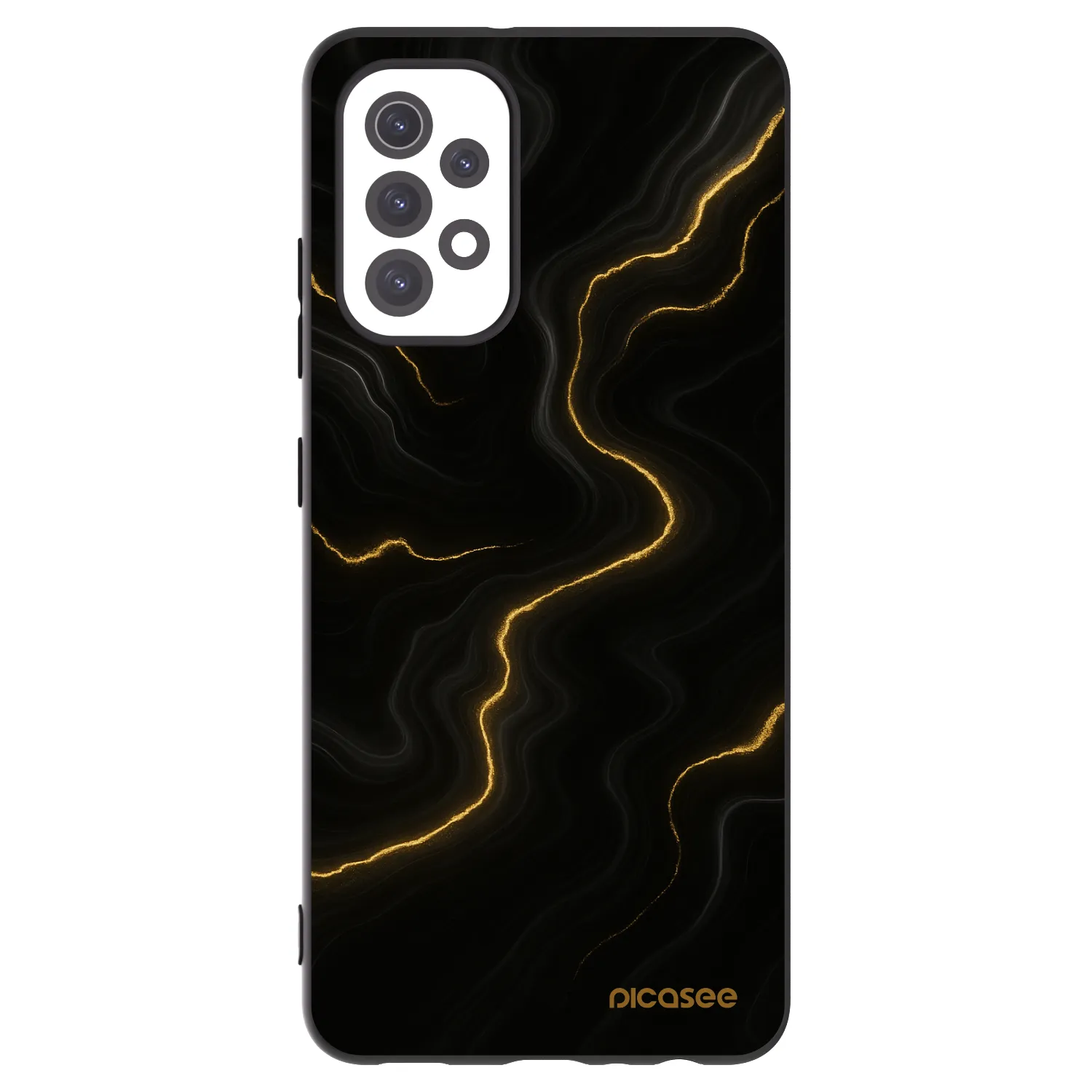 Picasee Samsung Galaxy A32 5G A326B Hülle - Schwarzes Silikon - Thunder