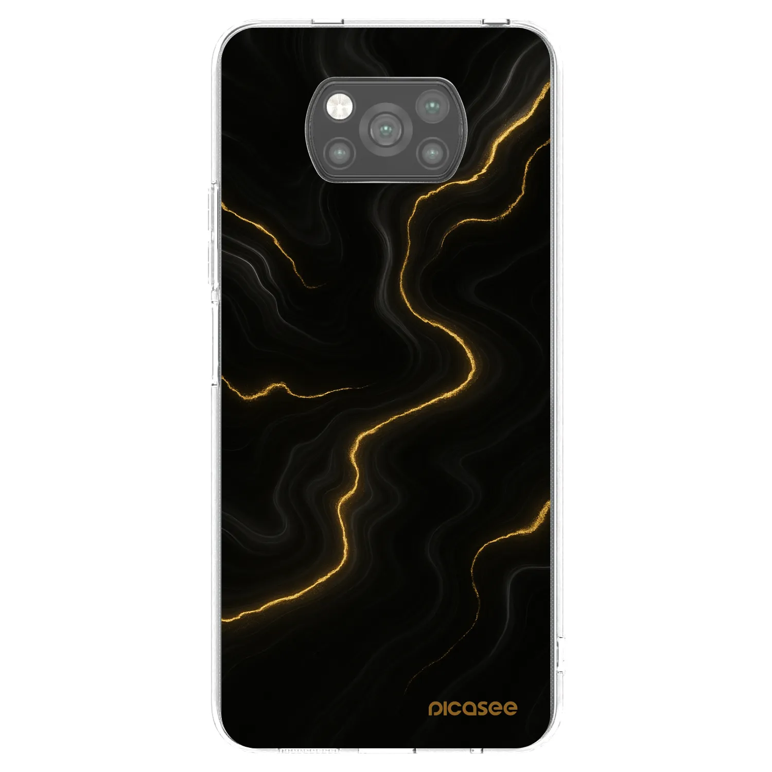 Picasee Xiaomi Poco X3 Pro Hülle - Schwarzes Silikon - Thunder