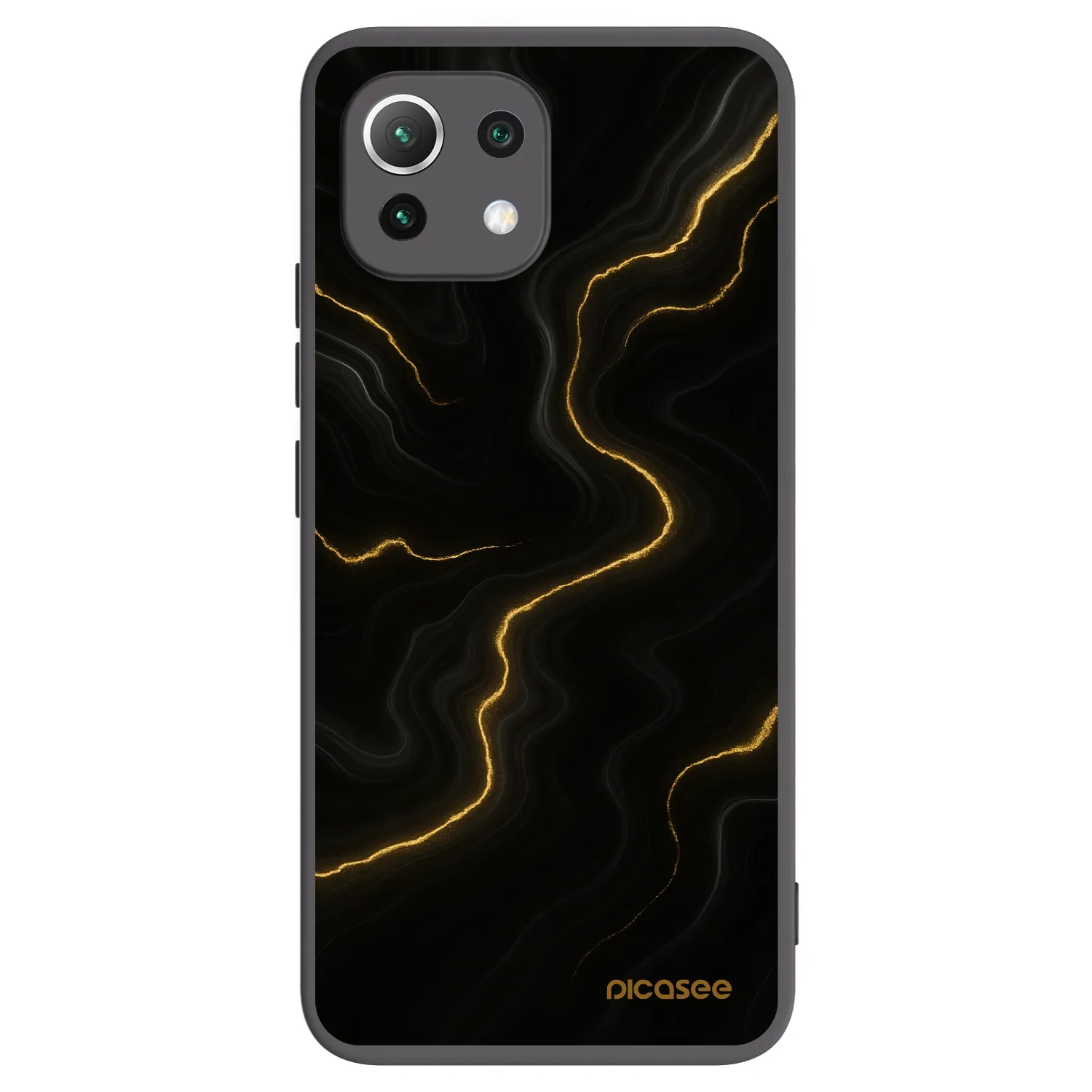 Picasee Xiaomi Mi 11 Lite Hülle - Schwarzes Silikon - Thunder