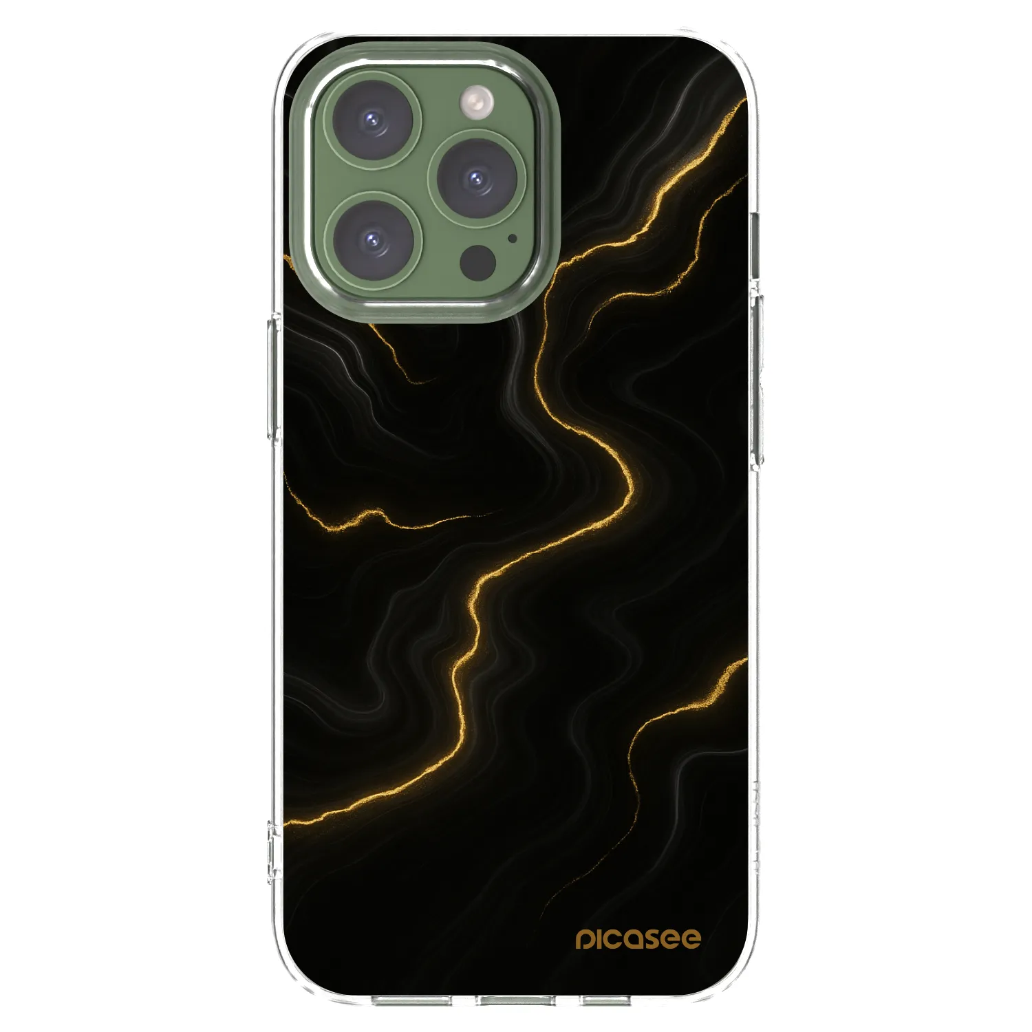 Picasee Apple iPhone 13 Pro Hülle - Transparentes Silikon - Thunder