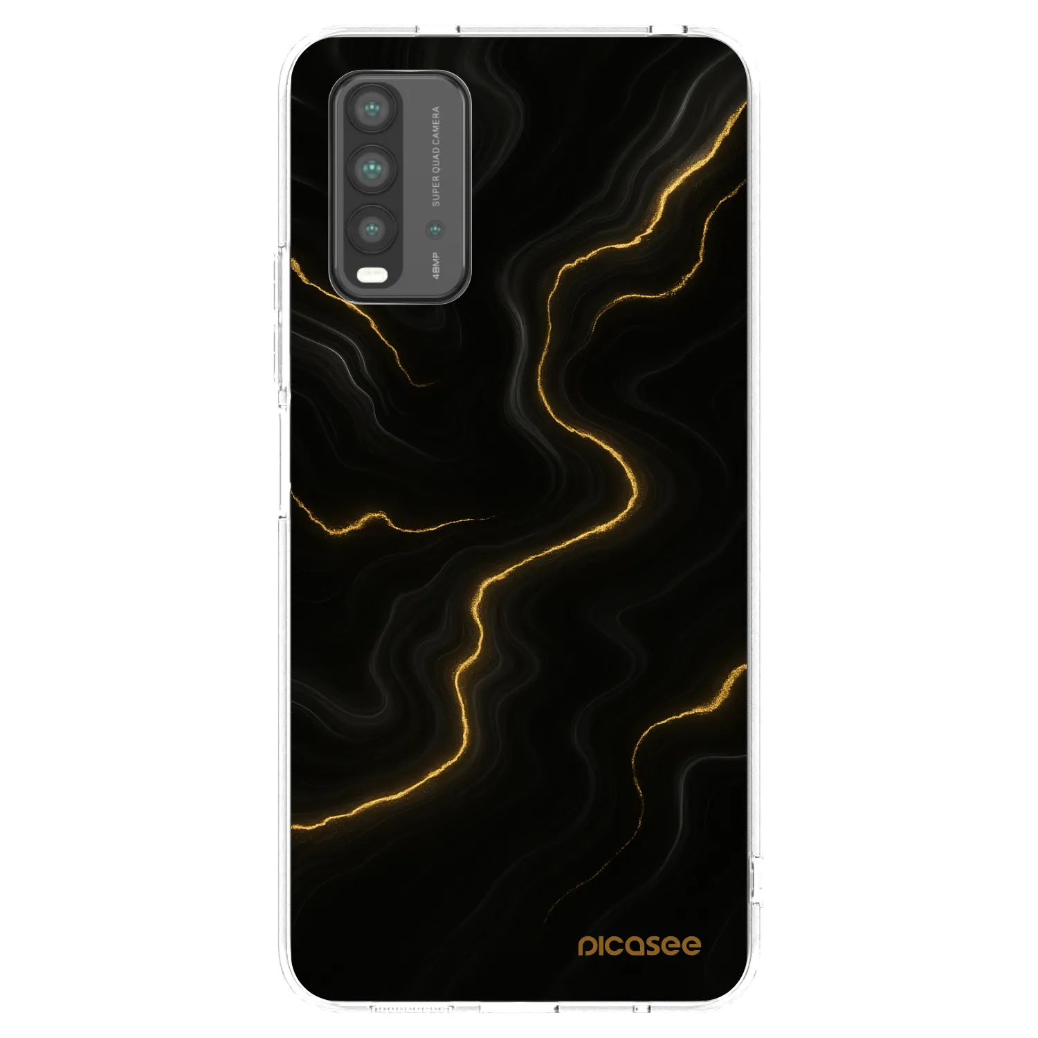 Picasee Xiaomi Redmi 9T Hülle - Transparentes Silikon - Thunder