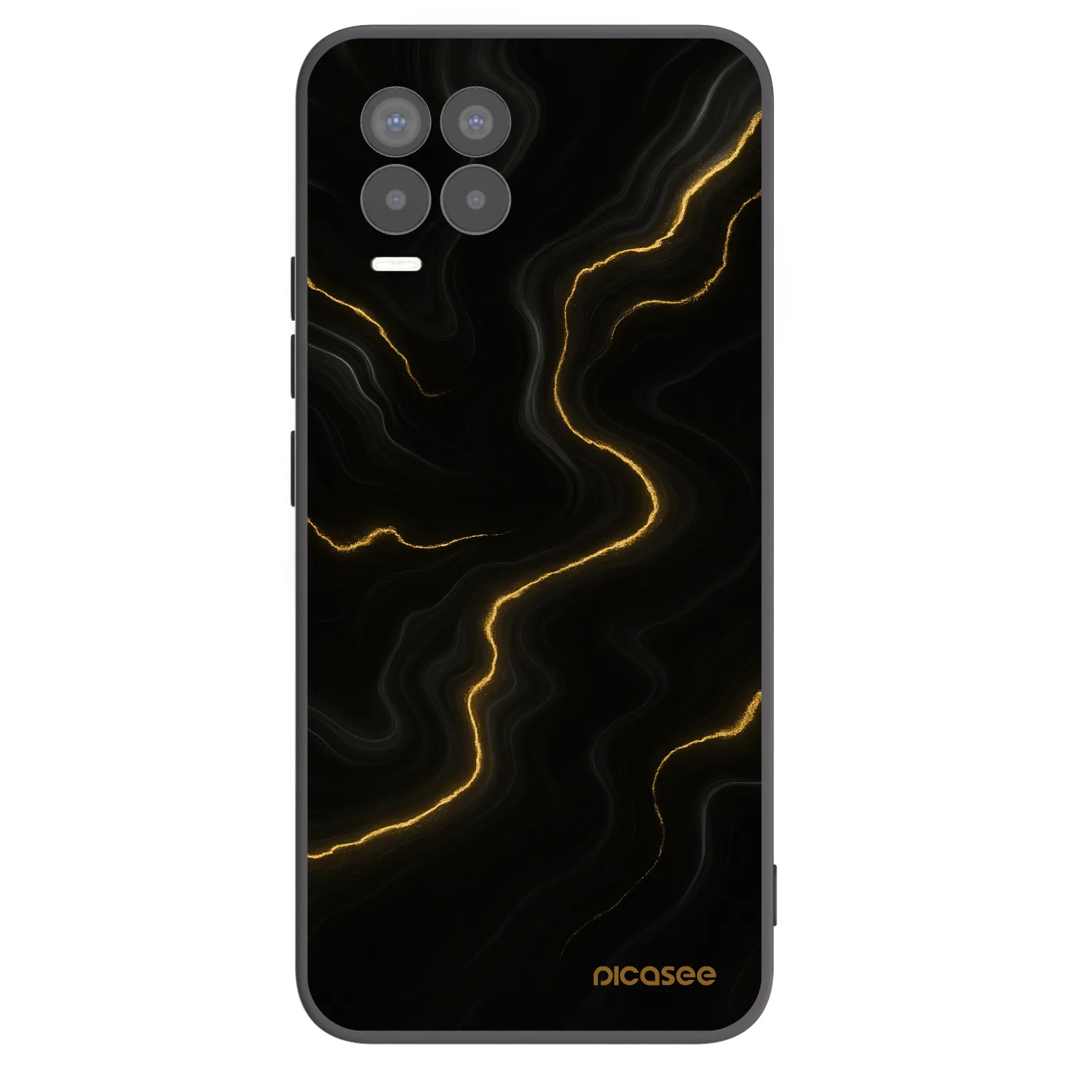 Picasee Realme 8 Pro Hülle - Schwarzes Silikon - Thunder