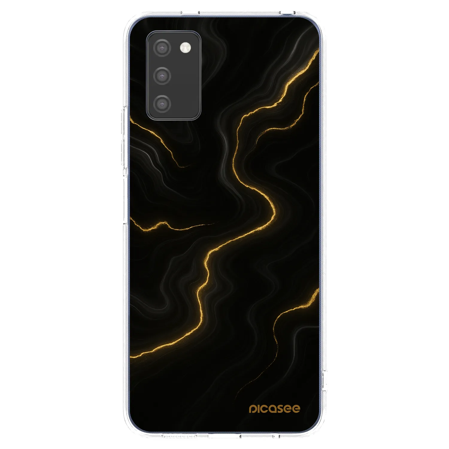 Picasee Samsung Galaxy A02s A025G Hülle - Transparentes Silikon - Thunder
