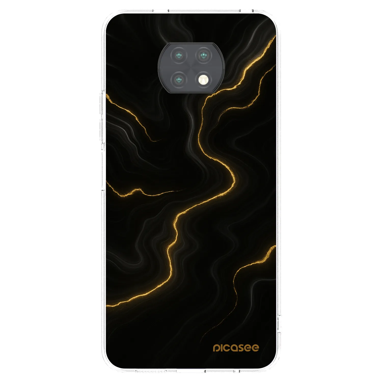 Picasee Xiaomi Redmi Note 9T Hülle - Transparentes Silikon - Thunder