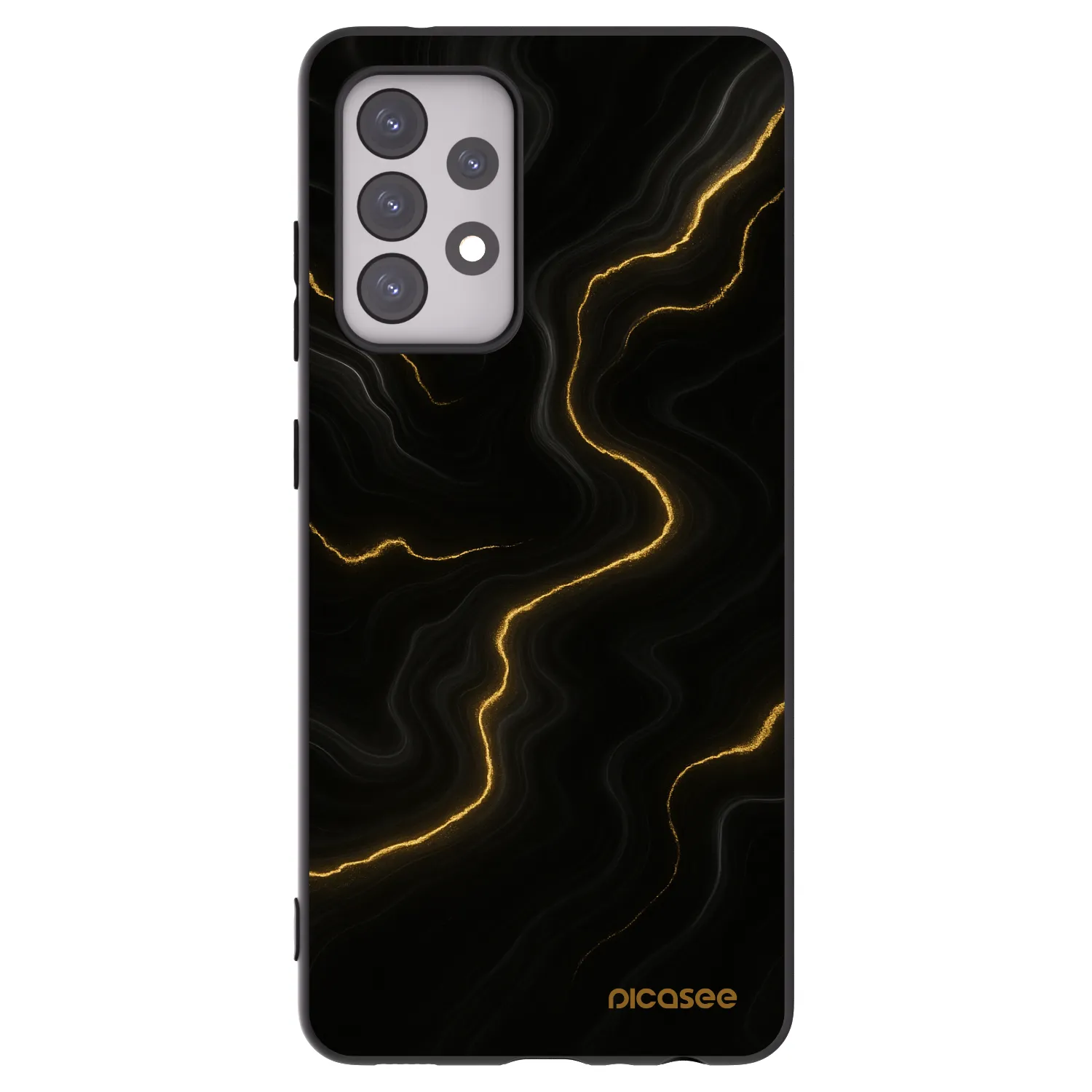 Picasee Samsung Galaxy A52s 5G A528B Hülle - Schwarzes Silikon - Thunder
