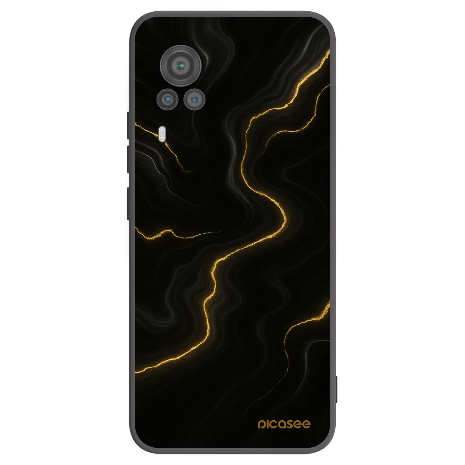 Picasee Vivo X60 Pro 5G Hülle - Schwarzes Silikon - Thunder