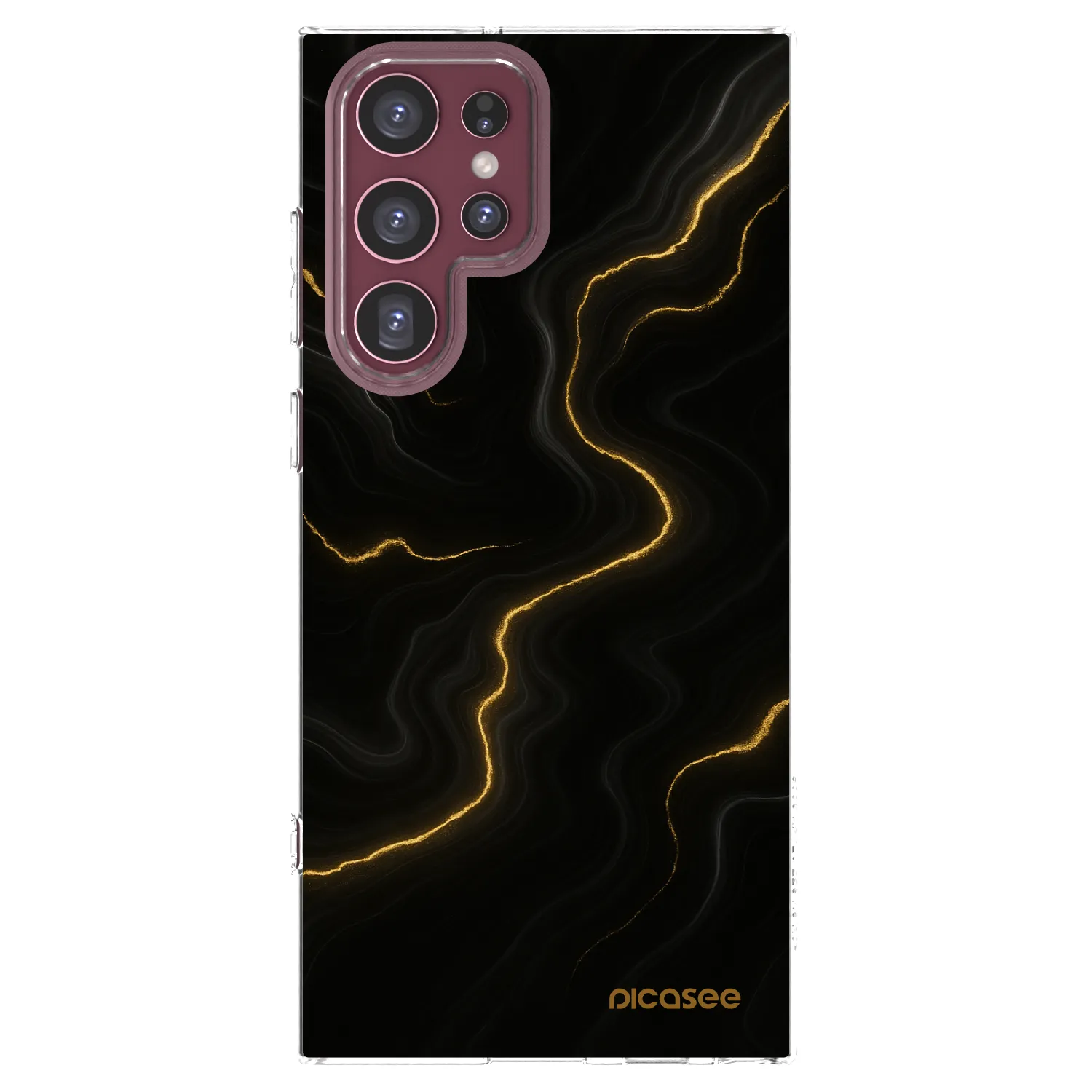 Picasee Samsung Galaxy S22 Ultra 5G Hülle - Transparentes Silikon - Thunder