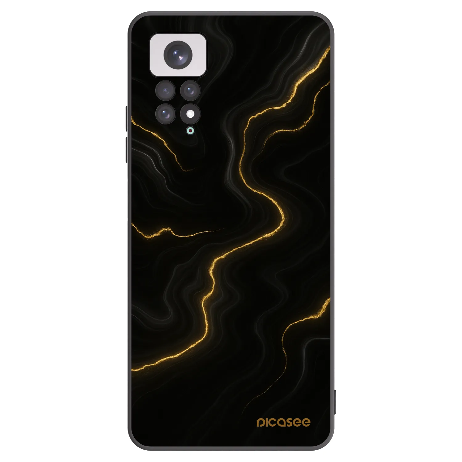 Picasee Xiaomi Redmi Note 11 Hülle - Schwarzes Silikon - Thunder