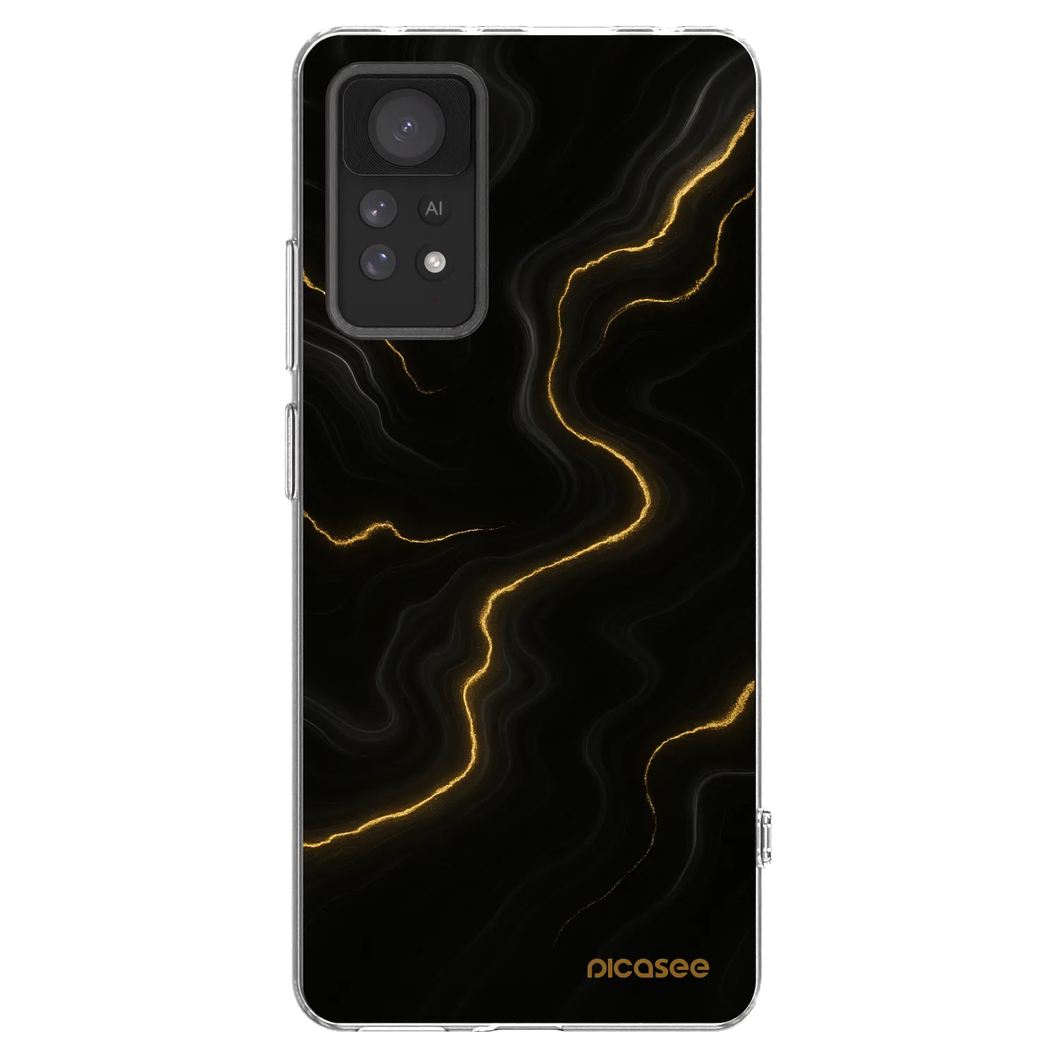 Picasee Xiaomi Redmi Note 11 Pro Hülle - Transparentes Silikon - Thunder