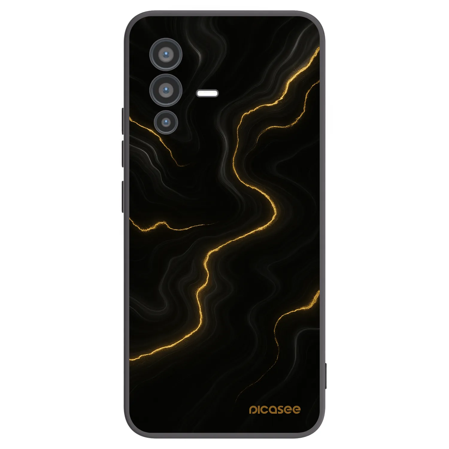 Picasee Vivo V23 5G Hülle - Schwarzes Silikon - Thunder