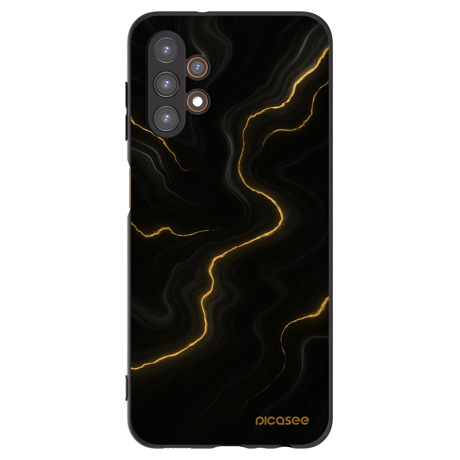 Picasee Samsung Galaxy A13 4G A135 Hülle - Schwarzes Silikon - Thunder