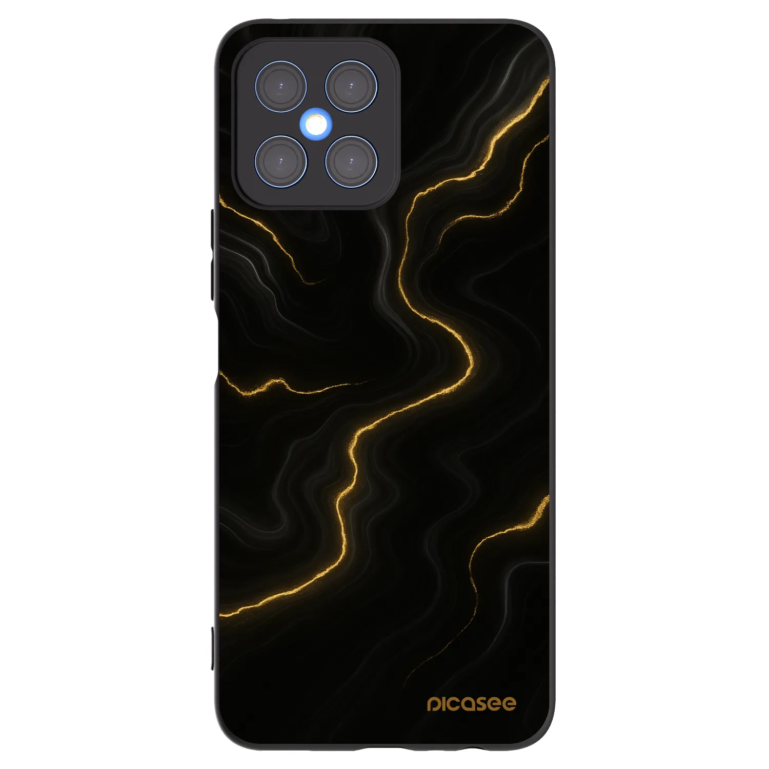 Picasee Honor X8 4G Hülle - Schwarzes Silikon - Thunder