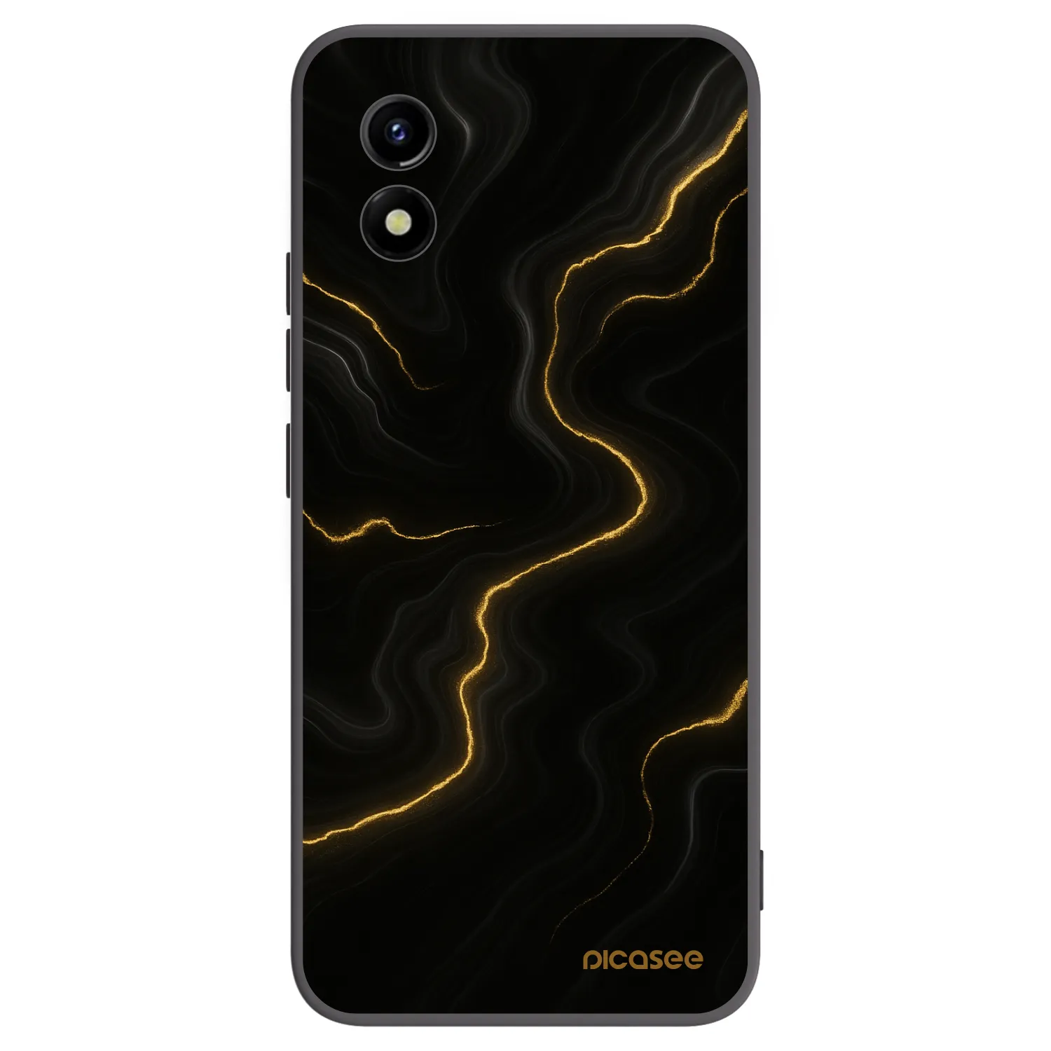 Picasee Vivo Y01 Hülle - Schwarzes Silikon - Thunder