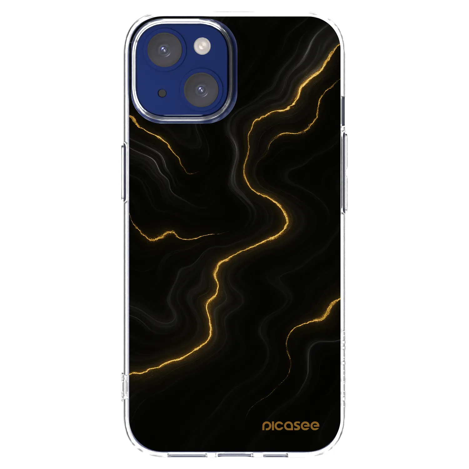 Picasee Apple iPhone 14 Hülle - Transparentes Silikon - Thunder