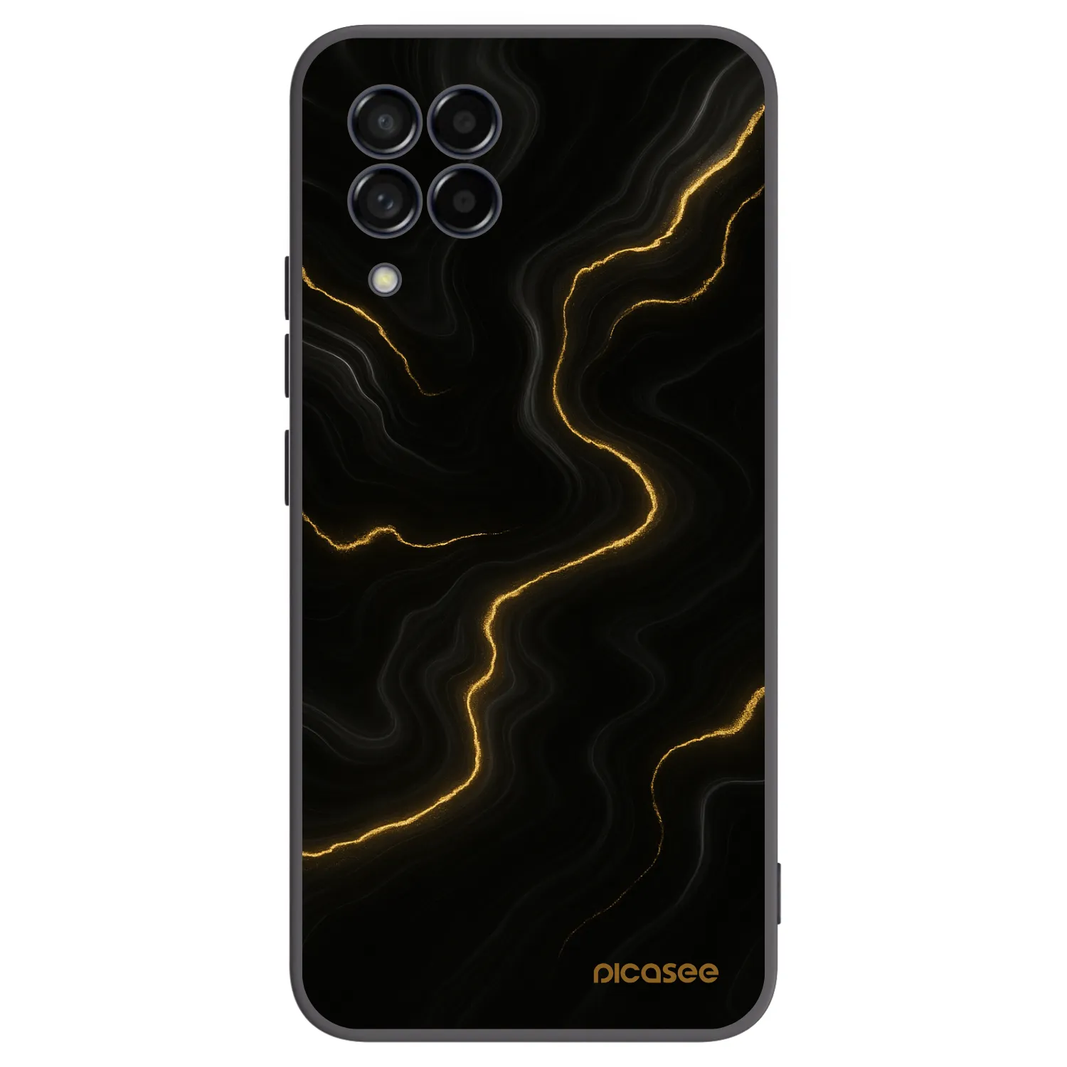 Picasee Samsung Galaxy M53 5G Hülle - Schwarzes Silikon - Thunder