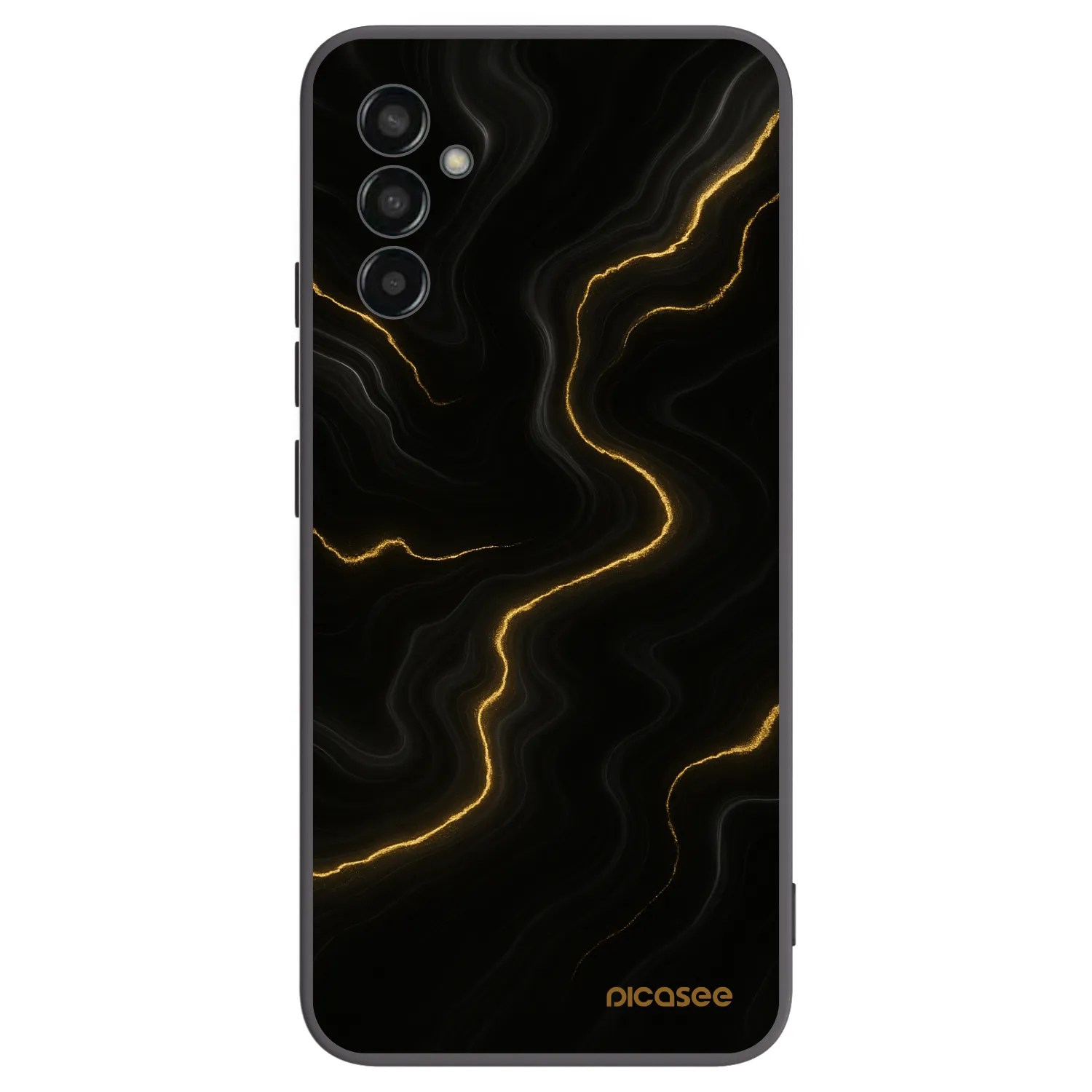 Picasee Samsung Galaxy M13 M135F Hülle - Schwarzes Silikon - Thunder