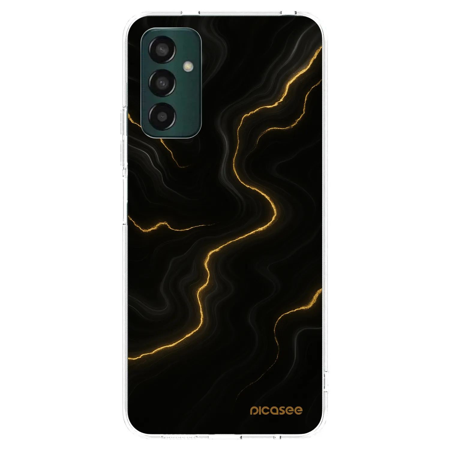 Picasee Samsung Galaxy M13 M135F Hülle - Transparentes Silikon - Thunder