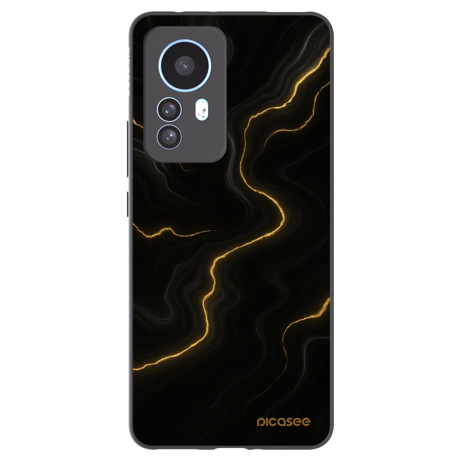 Picasee Xiaomi 12T Hülle - Schwarzes Silikon - Thunder