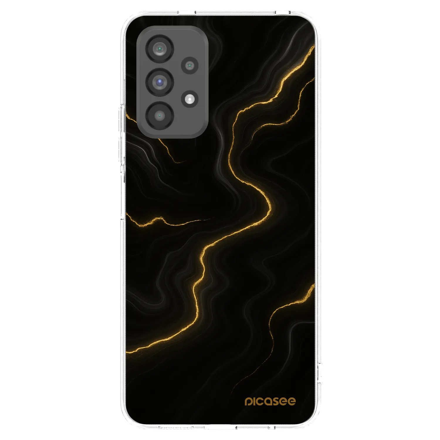Picasee Samsung Galaxy A73 5G Hülle - Transparentes Silikon - Thunder