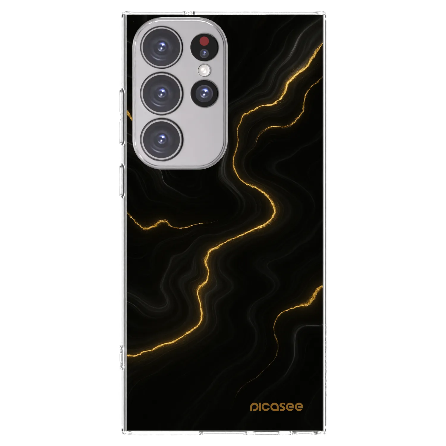 Picasee Samsung Galaxy S23 Ultra 5G Hülle - Transparentes Silikon - Thunder