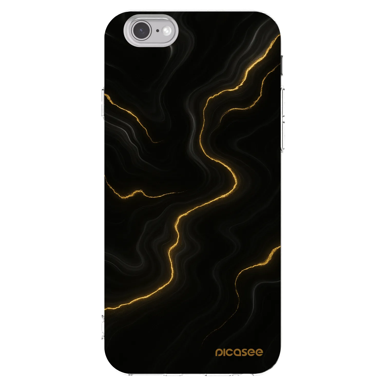 Picasee Apple iPhone 6/6S Hülle - Transparentes Silikon - Thunder