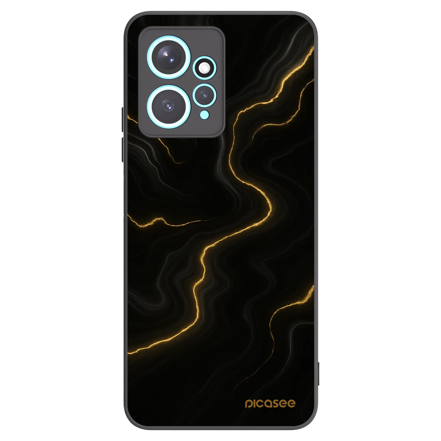 Picasee Xiaomi Redmi Note 12 4G Hülle - Schwarzes Silikon - Thunder