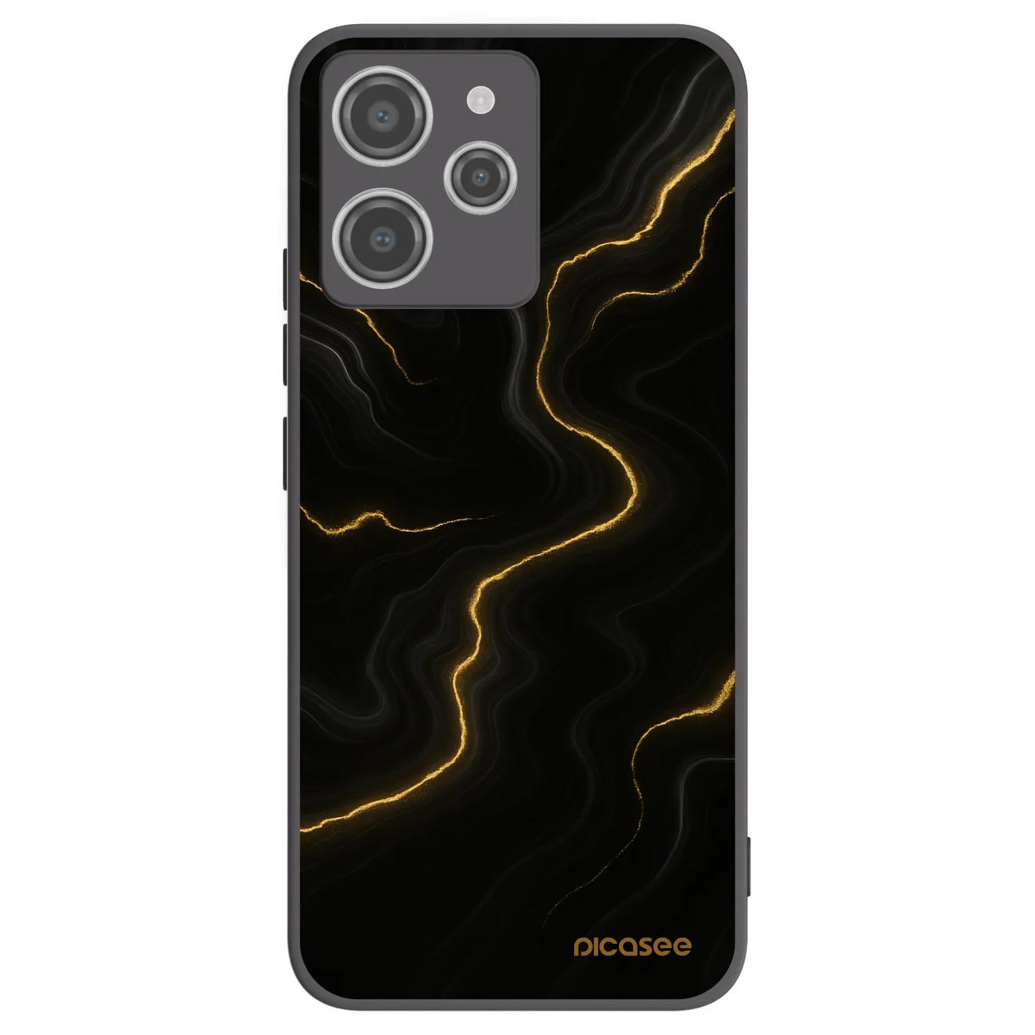 Picasee Xiaomi Redmi 12 4G Hülle - Schwarzes Silikon - Thunder