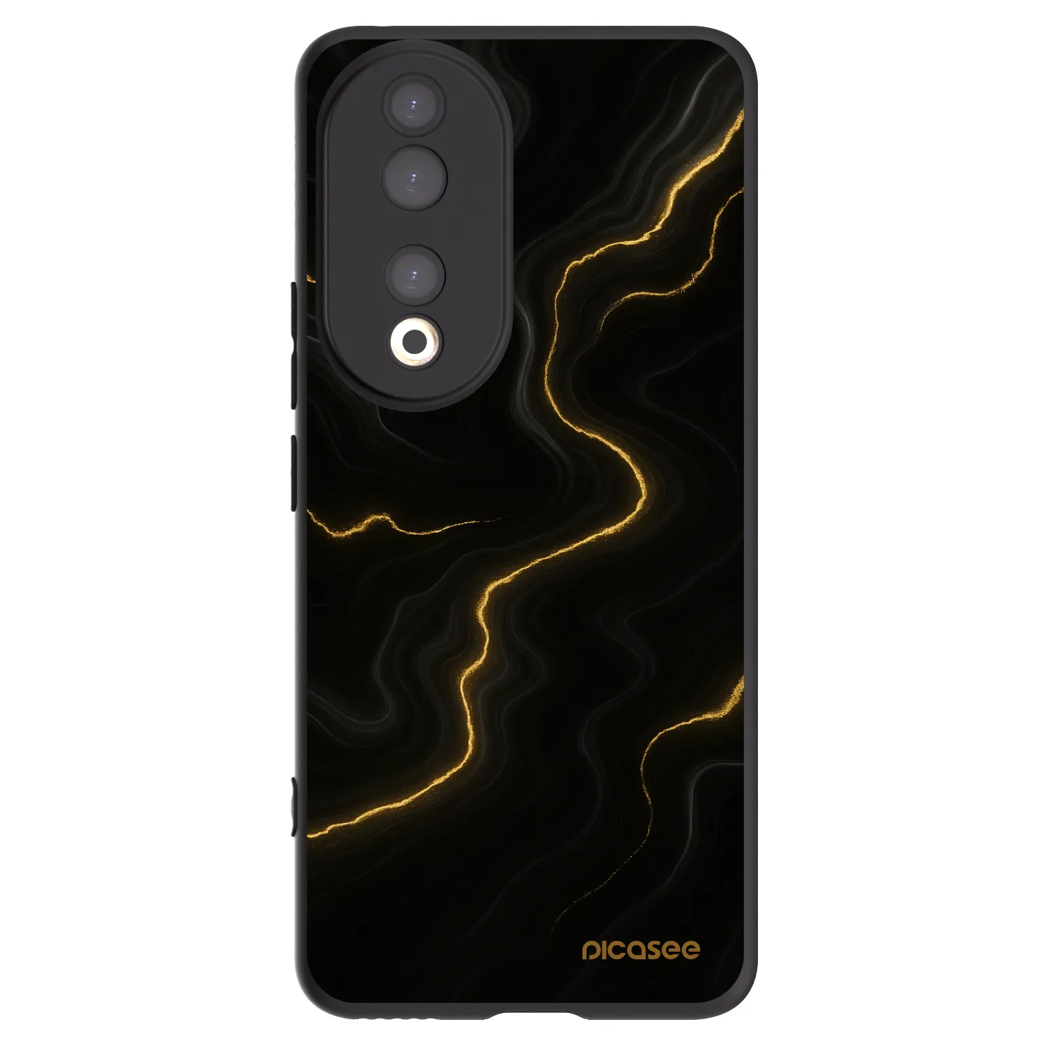 Picasee Honor 90 5G Hülle - Schwarzes Silikon - Thunder
