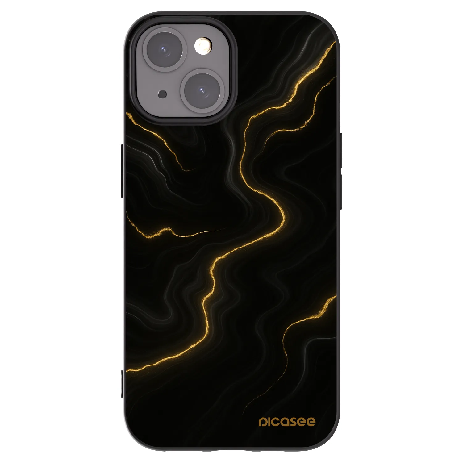 Picasee Apple iPhone 15 Hülle - Schwarzes Silikon - Thunder