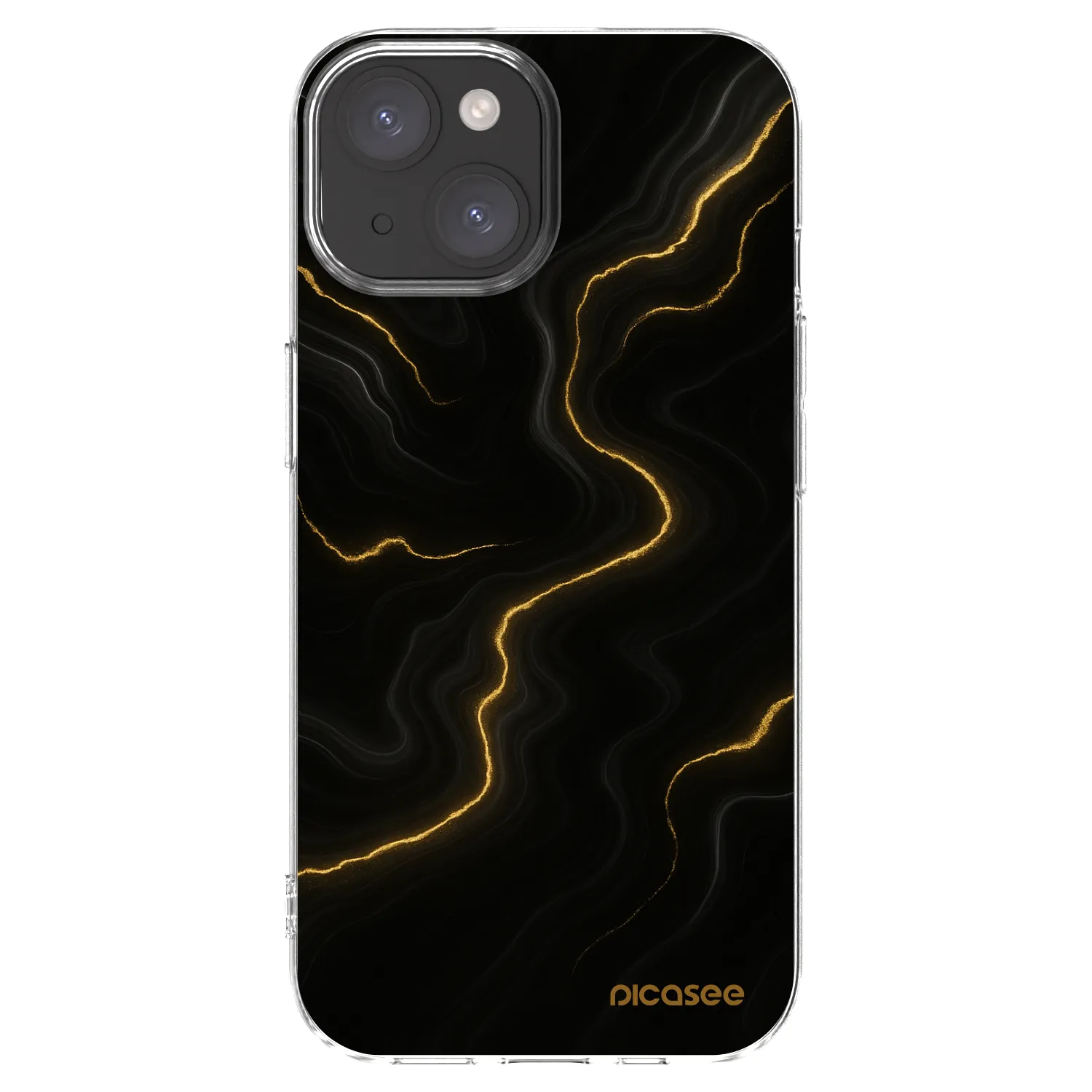 Picasee Apple iPhone 15 Hülle - Transparentes Silikon - Thunder