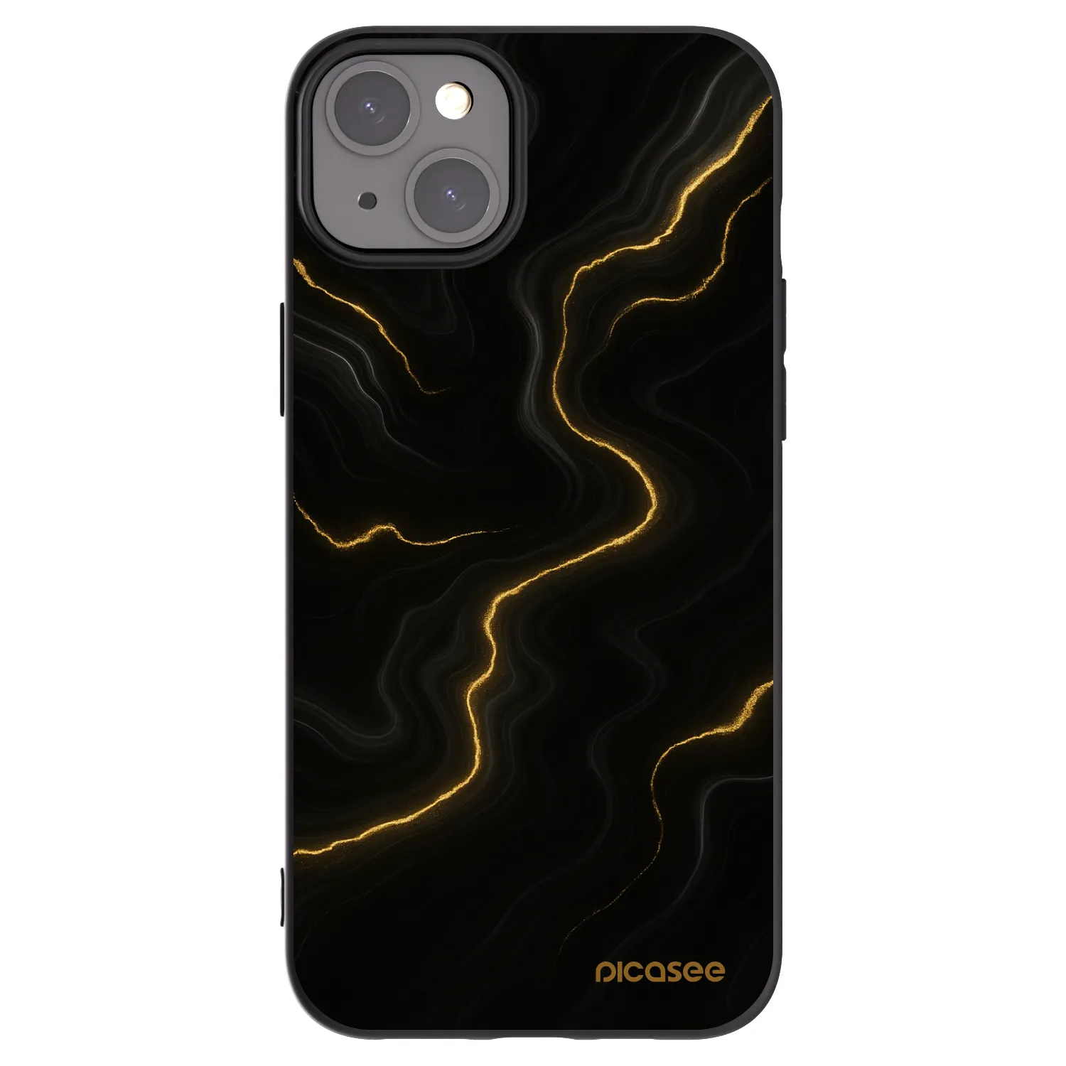 Picasee Apple iPhone 15 Plus Hülle - Schwarzes Silikon - Thunder