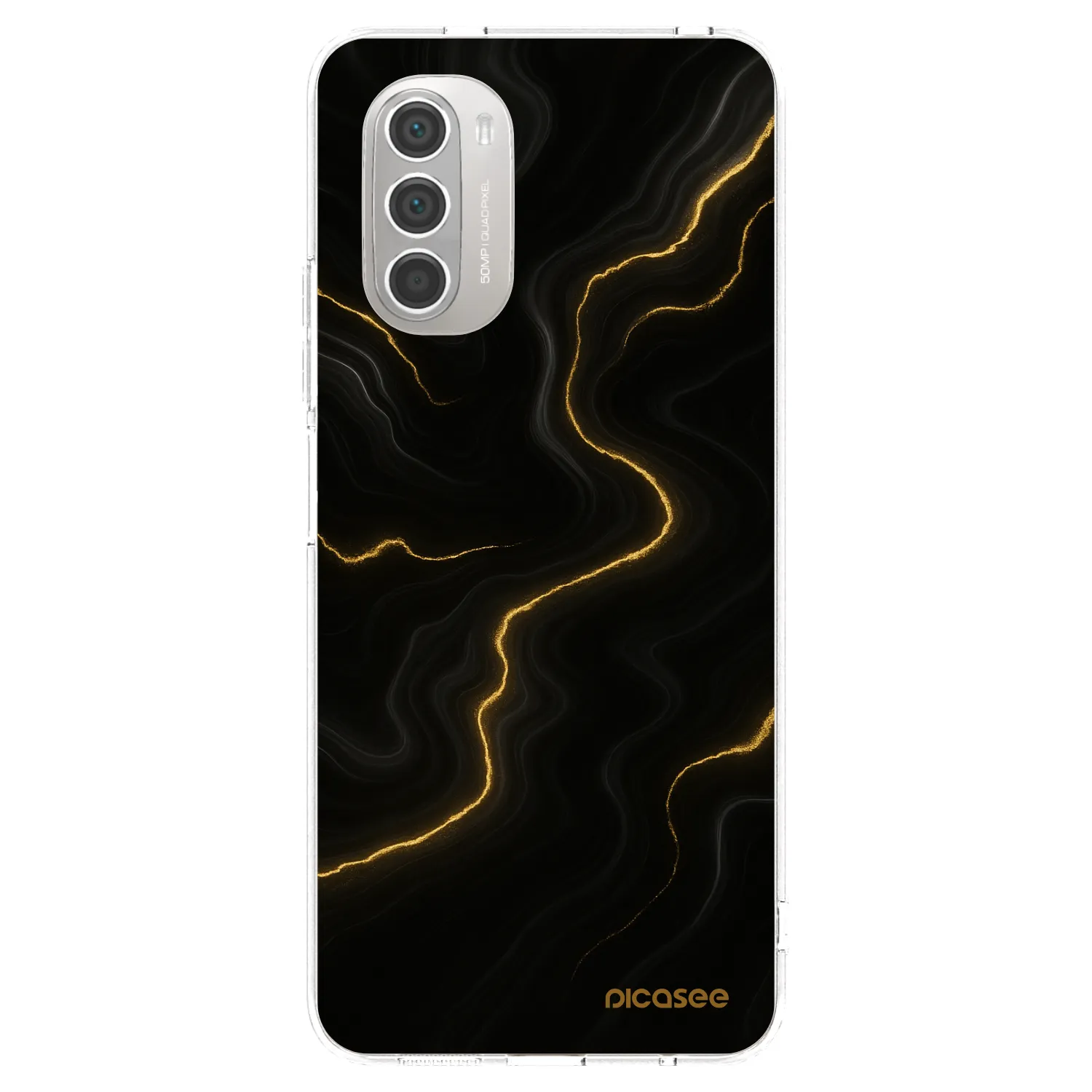 Picasee Motorola Moto G51 Hülle - Transparentes Silikon - Thunder