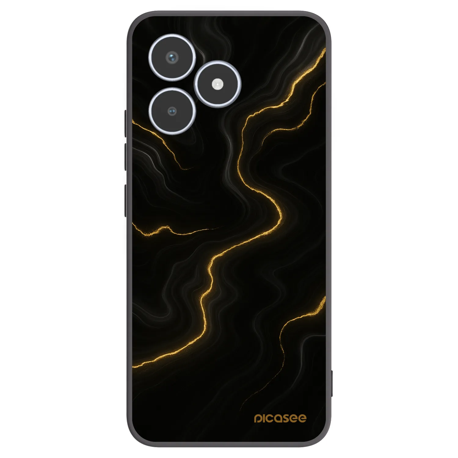 Picasee Realme C53 Hülle - Schwarzes Silikon - Thunder