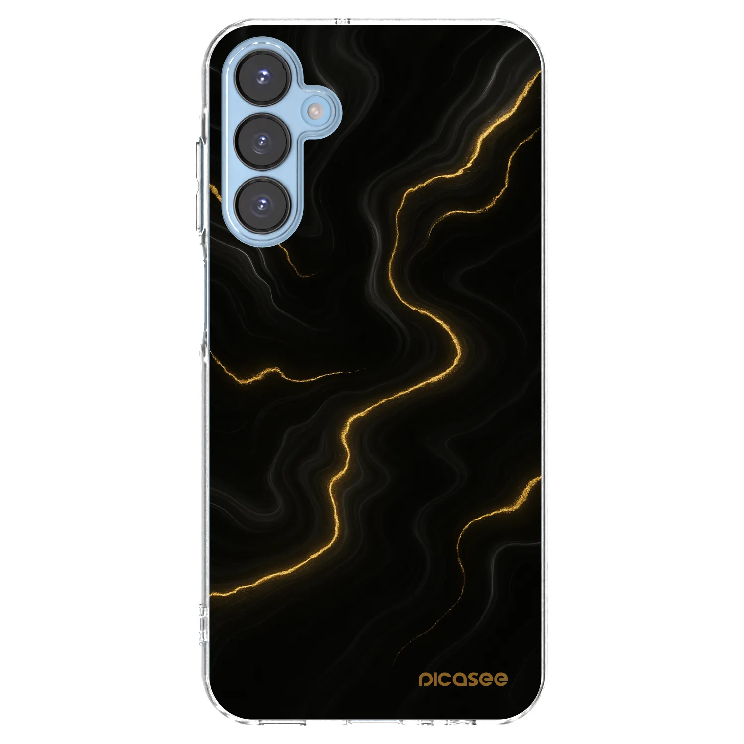 Picasee Samsung Galaxy A15 A156B 5G Hülle - Transparentes Silikon - Thunder
