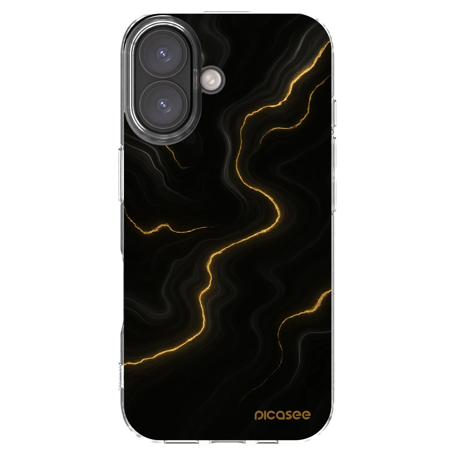 Picasee Apple iPhone 16 Hülle - Transparentes Silikon - Thunder