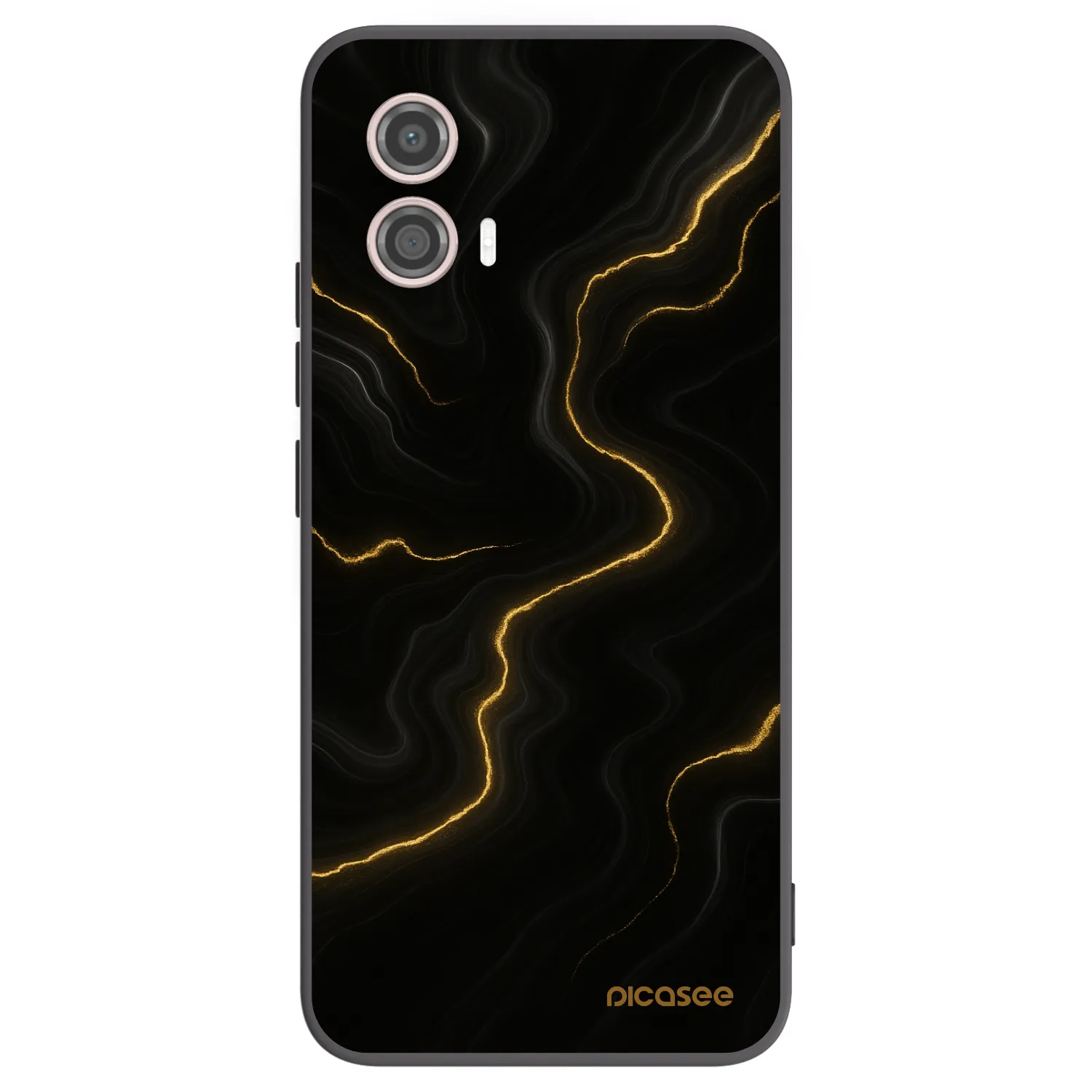 Picasee Motorola Moto G53 5G Hülle - Schwarzes Silikon - Thunder