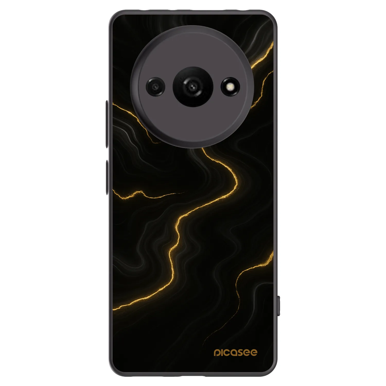 Picasee Xiaomi Redmi A3 Hülle - Schwarzes Silikon - Thunder