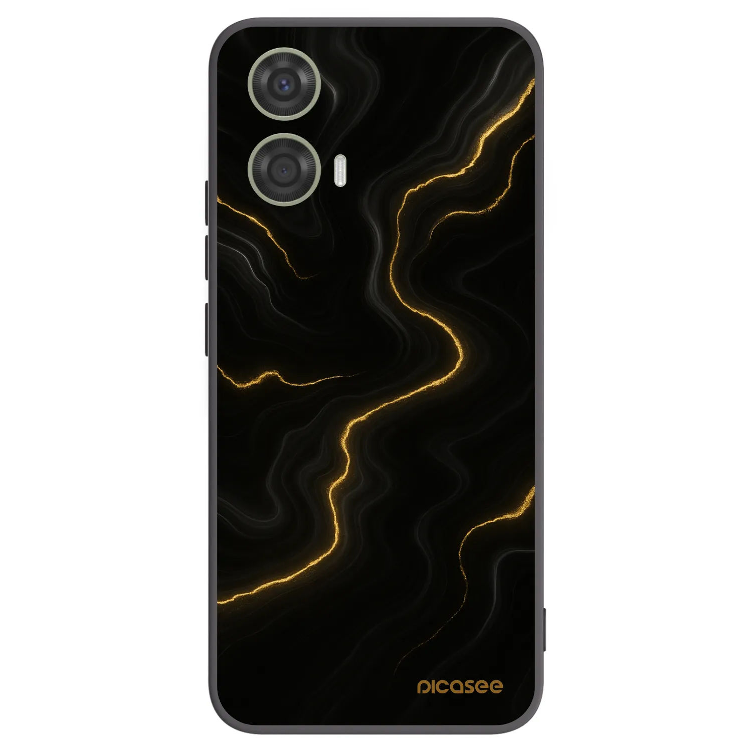 Picasee Motorola Moto G24 Hülle - Schwarzes Silikon - Thunder