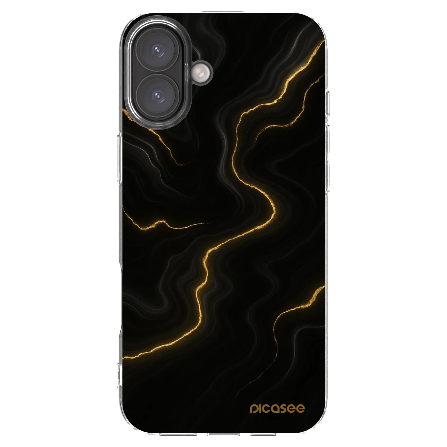 Picasee Apple iPhone 16 Plus Hülle - Transparentes Silikon - Thunder